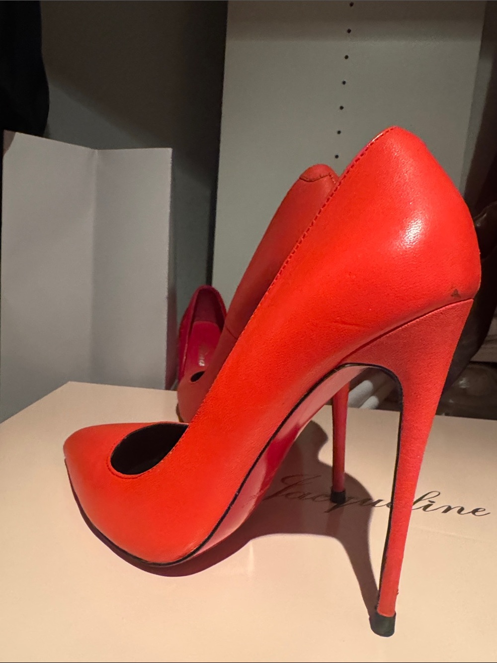 Louis Vuitton Bright Red Pointed Toe Stiletto Pumps